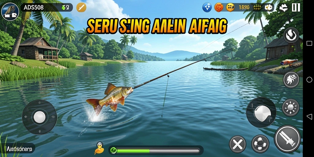Tangkapan ikan besar saat gameplay di ADS508.