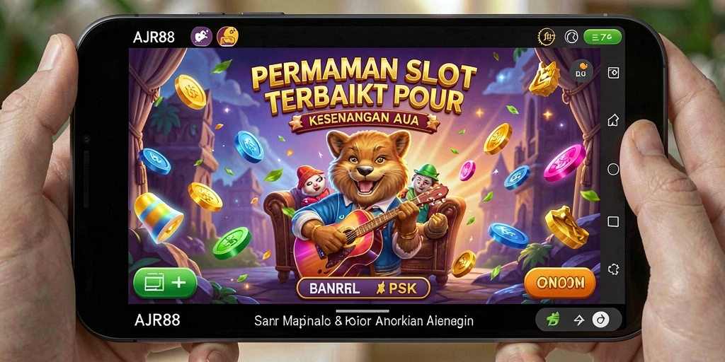 Tampilan gameplay AJR88 menampilkan mesin slot yang menarik dan penuh warna.