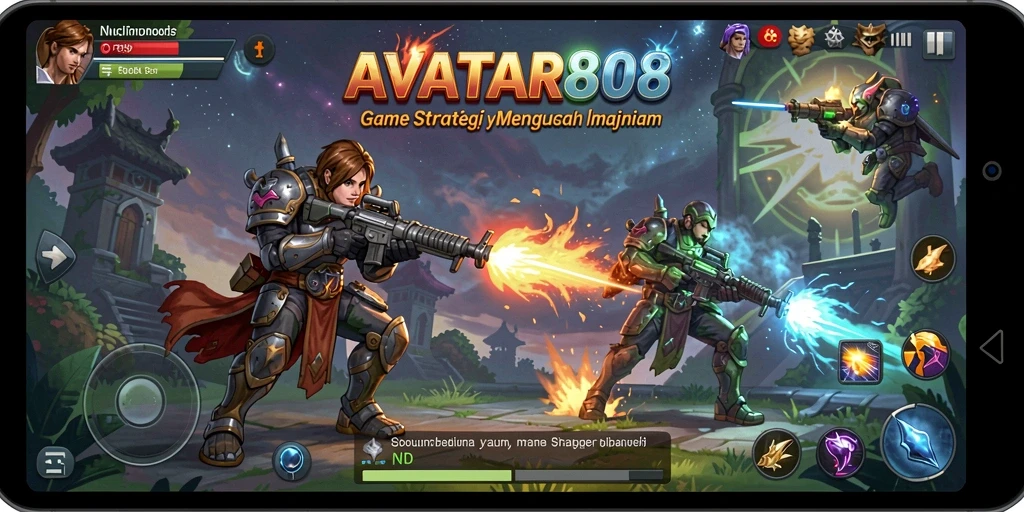 Tampilan gameplay <strong>AVATAR808</strong> yang menegangkan dan penuh aksi.