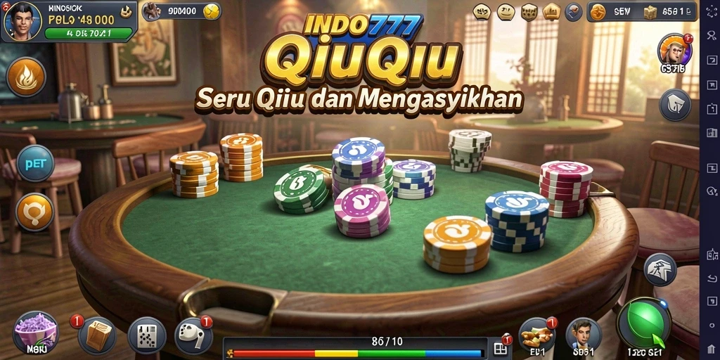 Tampilan gameplay seru QiuQiu di INDO777.