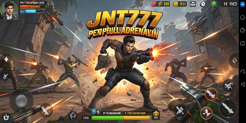 Gameplay seru dari JNT777 dengan aksi mendebarkan.
