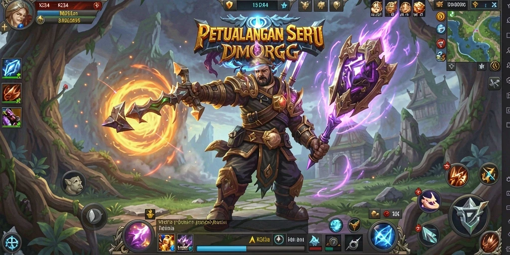 Screenshot K234 menampilkan pertarungan epic dalam dunia MMORPG.