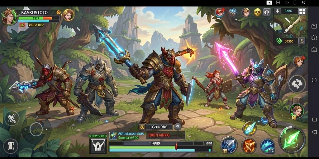 Tampilan gameplay KASKUSTOTO yang menakjubkan dalam petualangan ARPG.
