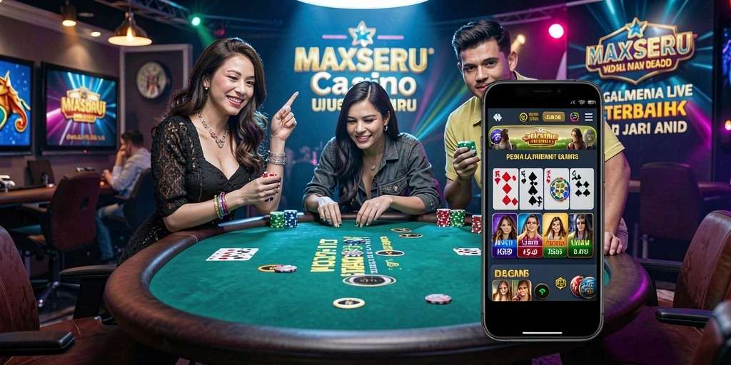 Gameplay Live Casino MAXSERU yang mendebarkan dan interaktif.