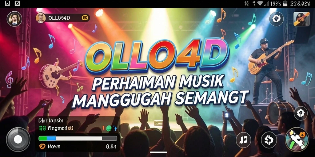 Screenshot OLLO4D menampilkan pemain yang menikmati permainan musik.