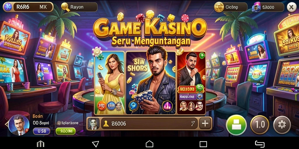 Tampilan menarik dari permainan Kasino R6R6 yang seru.